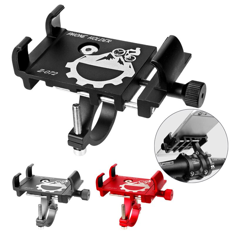 Aluminum Alloy Phone Mount for Motorcycles and Bicycles