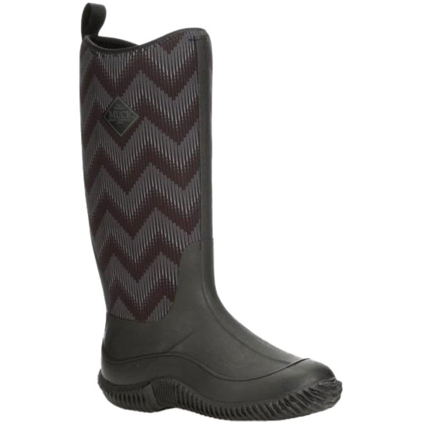 Muck Boot Womens Hale Multi-Season Black/Purple Chevron 5 Regular US