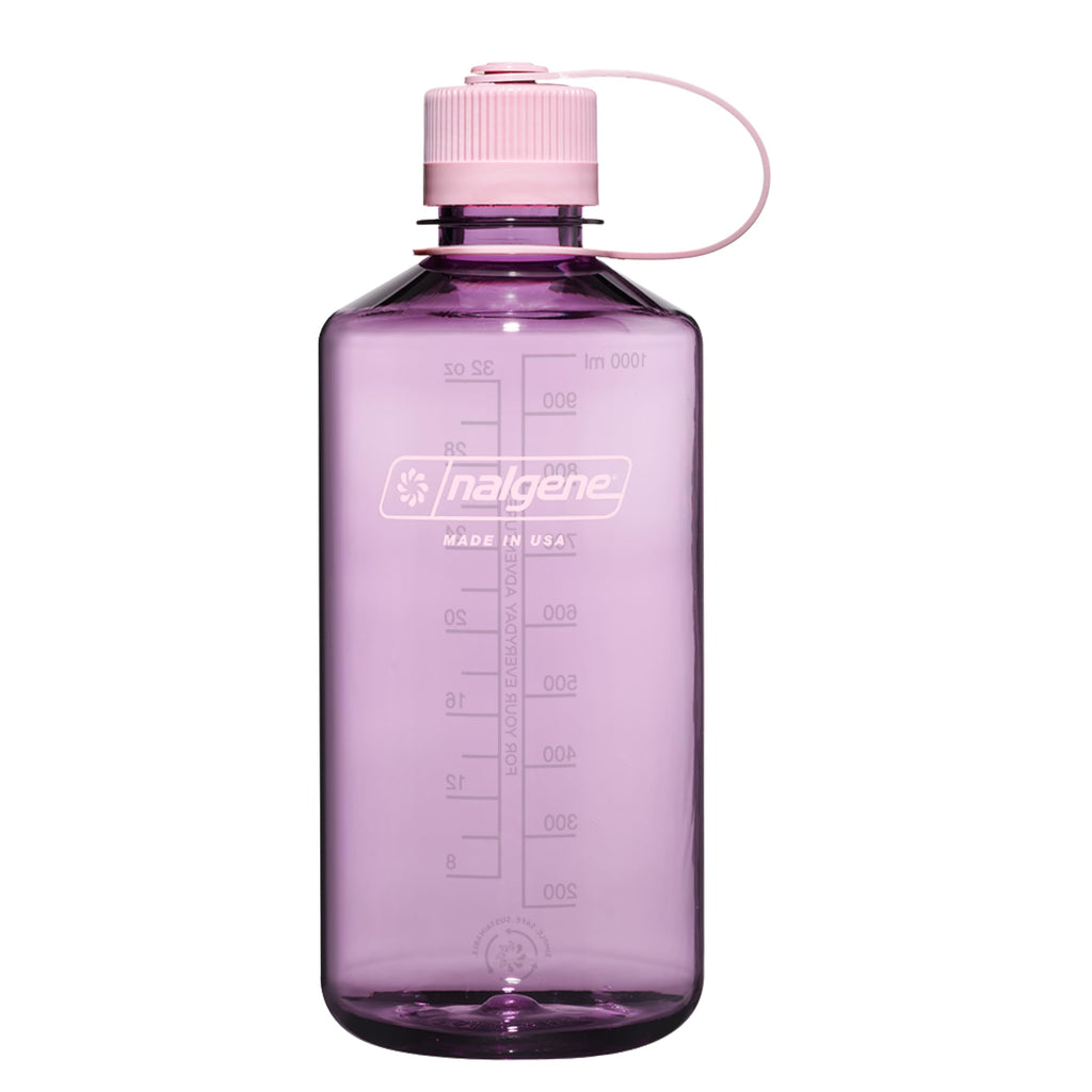 Nalgene Sustain Tritan BPA-Free Water Bottle Made with Material Derived from 50% Plastic Waste 32 OZ Narrow Mouth Cherry Blossom