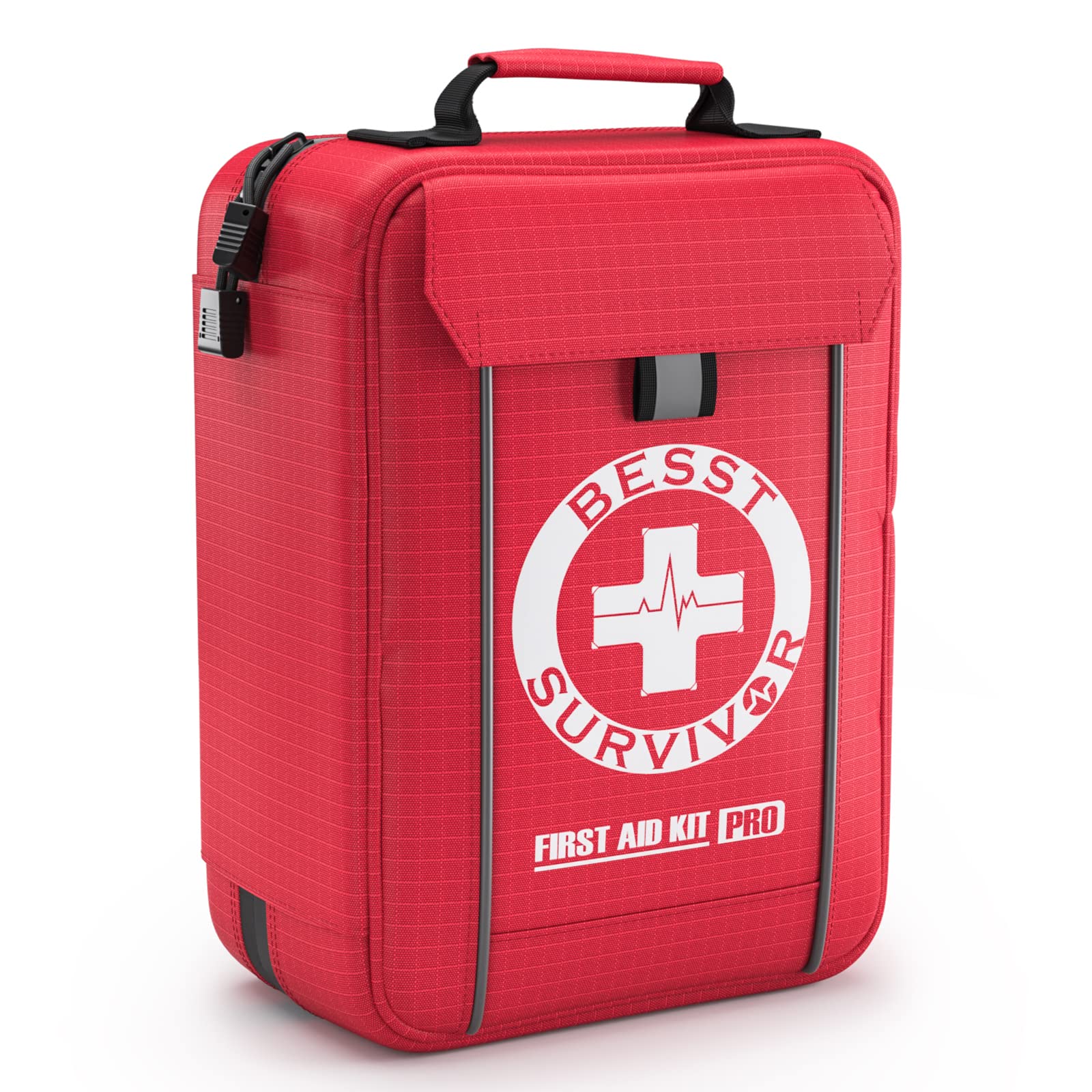 Premium First Aid Kits Labelled Compartments Industries Trauma Kits -MOLLE System Large Emergency Medical Kits for Car Boats Workplace Outdoors Hurricanes 265 Piece Emergency Necessities Kits
