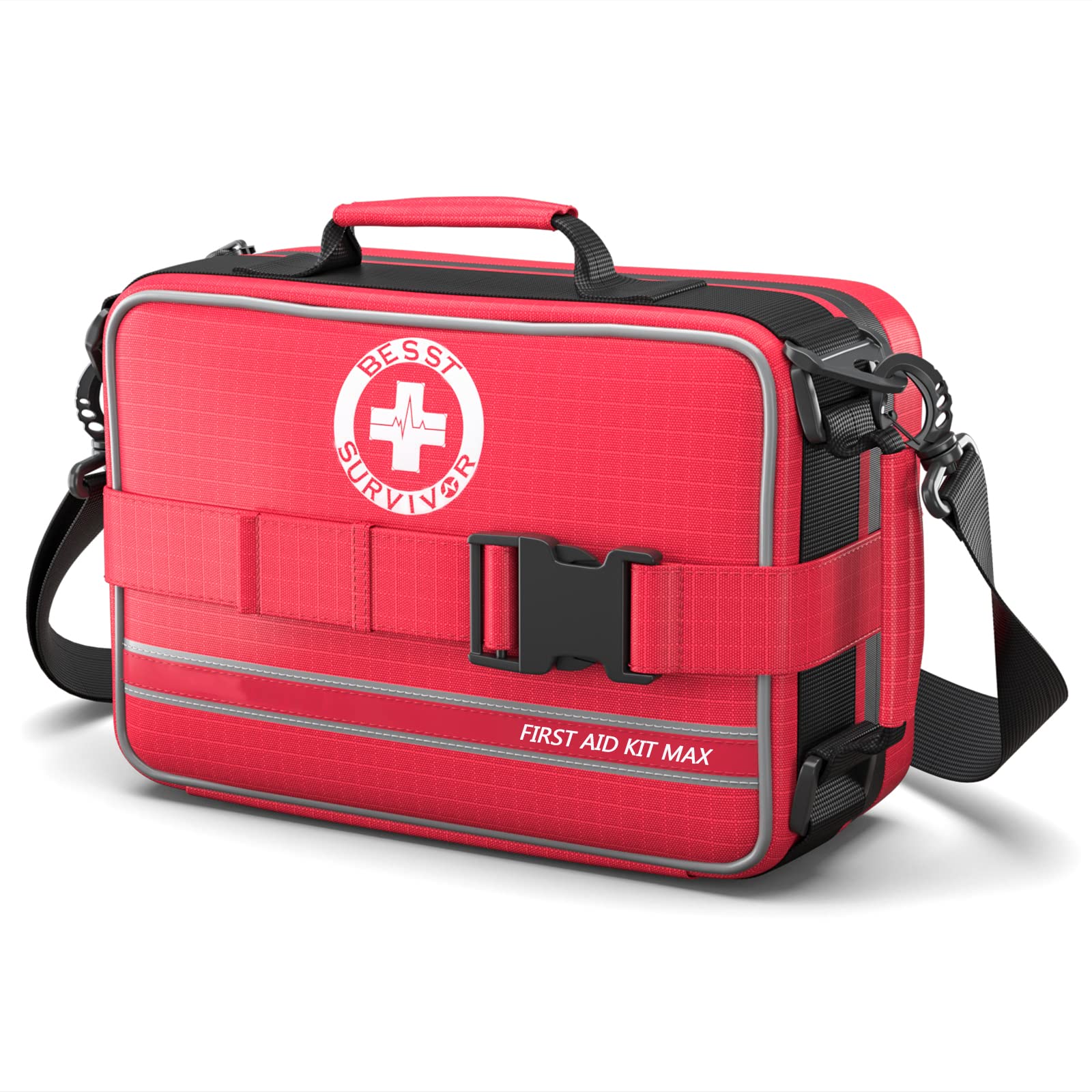 Premium First Aid Kits Labelled Compartments Industries Trauma Kits -MOLLE System Large Emergency Medical Kits for Car Boats Workplace Outdoors Hurricanes 265 Piece Emergency Necessities Kits