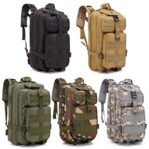 Color: Army Green – Outdoor Camping Tactical Bag training Equipment Backpack 30L Large Capacity Mountaineering Bag Camping Waterproof 3D Backpack