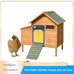 Light Sense Control Automatic Smart Pet Chicken Coop Door Opener Battery Powered Pets Duck Auto Open Close House Door