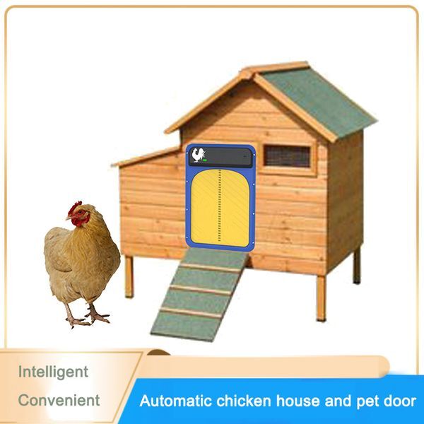 Light Sense Control Automatic Smart Pet Chicken Coop Door Opener Battery Powered Pets Duck Auto Open Close House Door