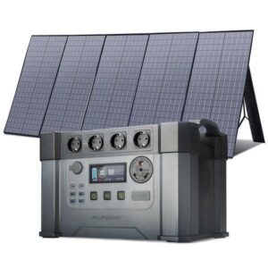 ALLPOWERS Solar Generator S2000 Pro with 400W Solar Panel 4 x 2400W AC Outlets 2400W Portable Power Station for Home Backup RV