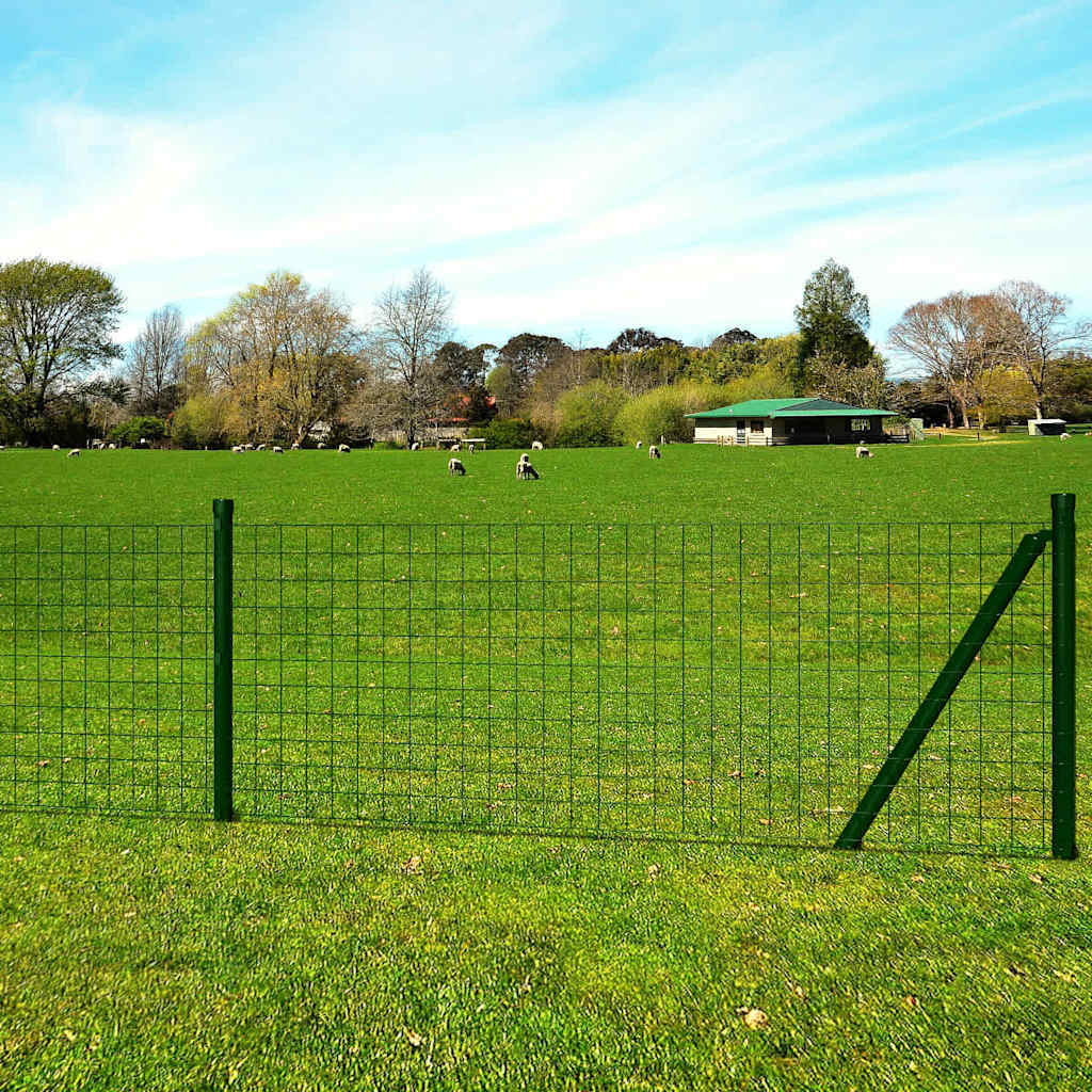 Euro Fence Steel 82ftx3.9ft Green