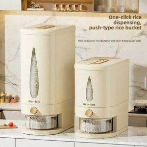 2025Home Rice Storage Container Press-Type Airtight Rice Bucket Insect-Proof Moisture-Proof Grain Bin for Pet Food Flour Storage Y251126