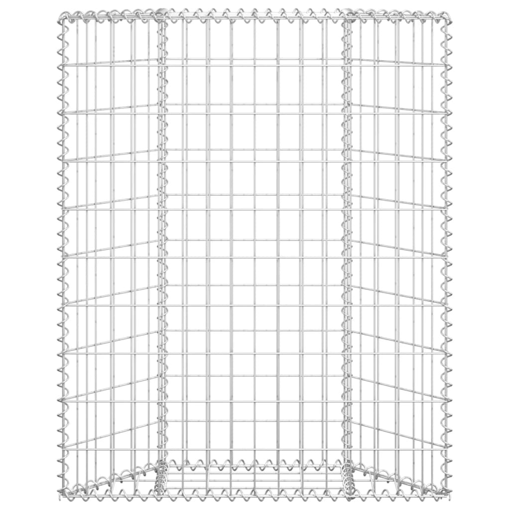 Trapezium Gabion Raised Bed Galvanized Steel 31.5"x7.9"x39.4 - Image 3