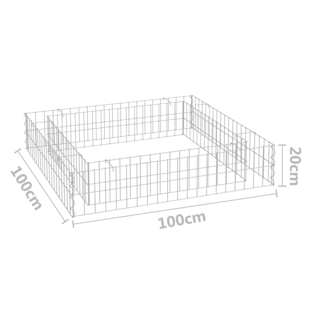 Gabion Raised Bed Galvanized Steel 39.4"x39.4"x7.9 - Image 5
