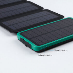 Color: Green, Size: 2panels10000mah – 10000 mAh wireless induction solar charging treasure