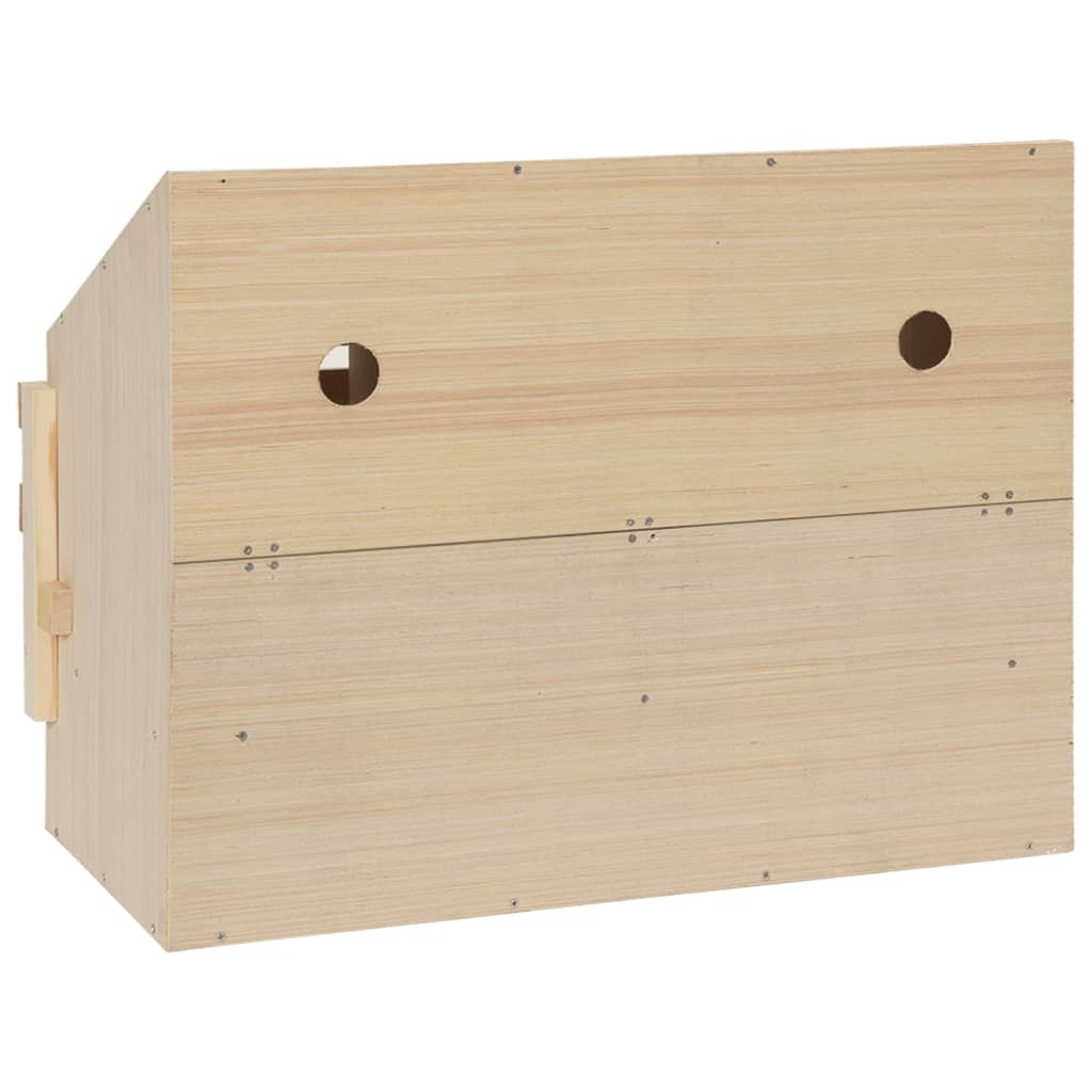Chicken Laying Nest 3 Compartments 28.3"x13"x21.3" Solid Pine Wood - Image 7