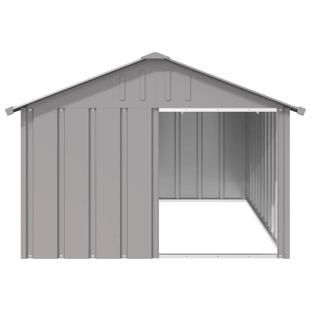Dog House Gray 45.9"x60.2"x32.1" Galvanized Steel - Image 2