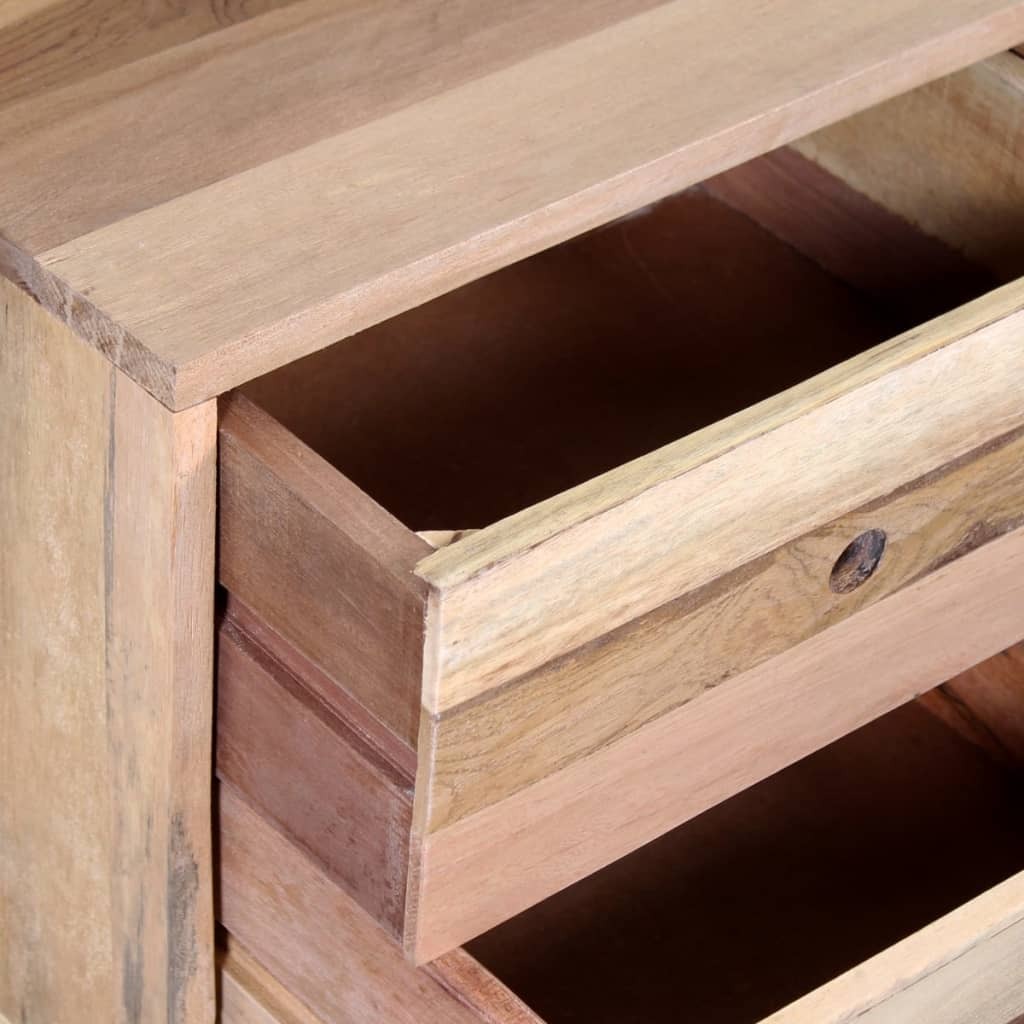 Bedside Cabinet Solid Reclaimed Wood - Image 7