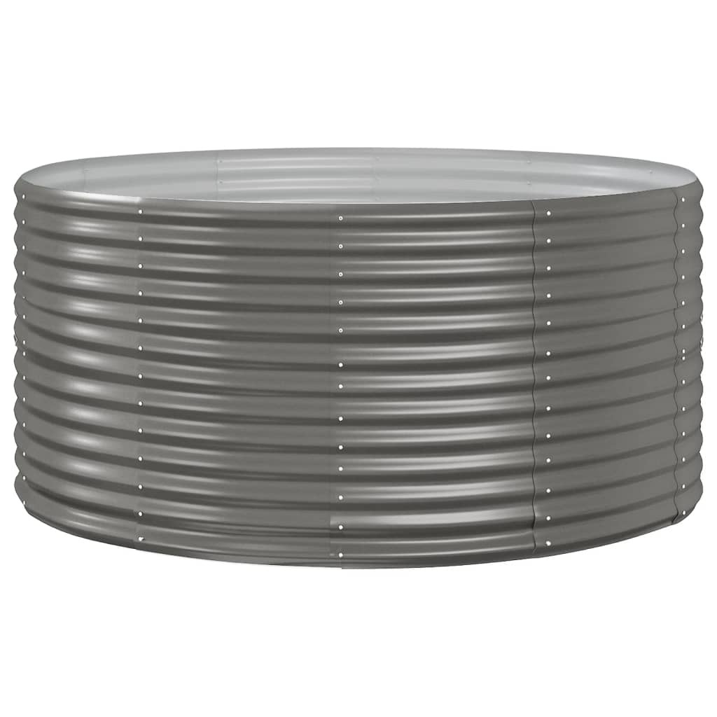 Garden Raised Bed Gray 55.1"x55.1"x26.8" Galvanized Steel - Image 2