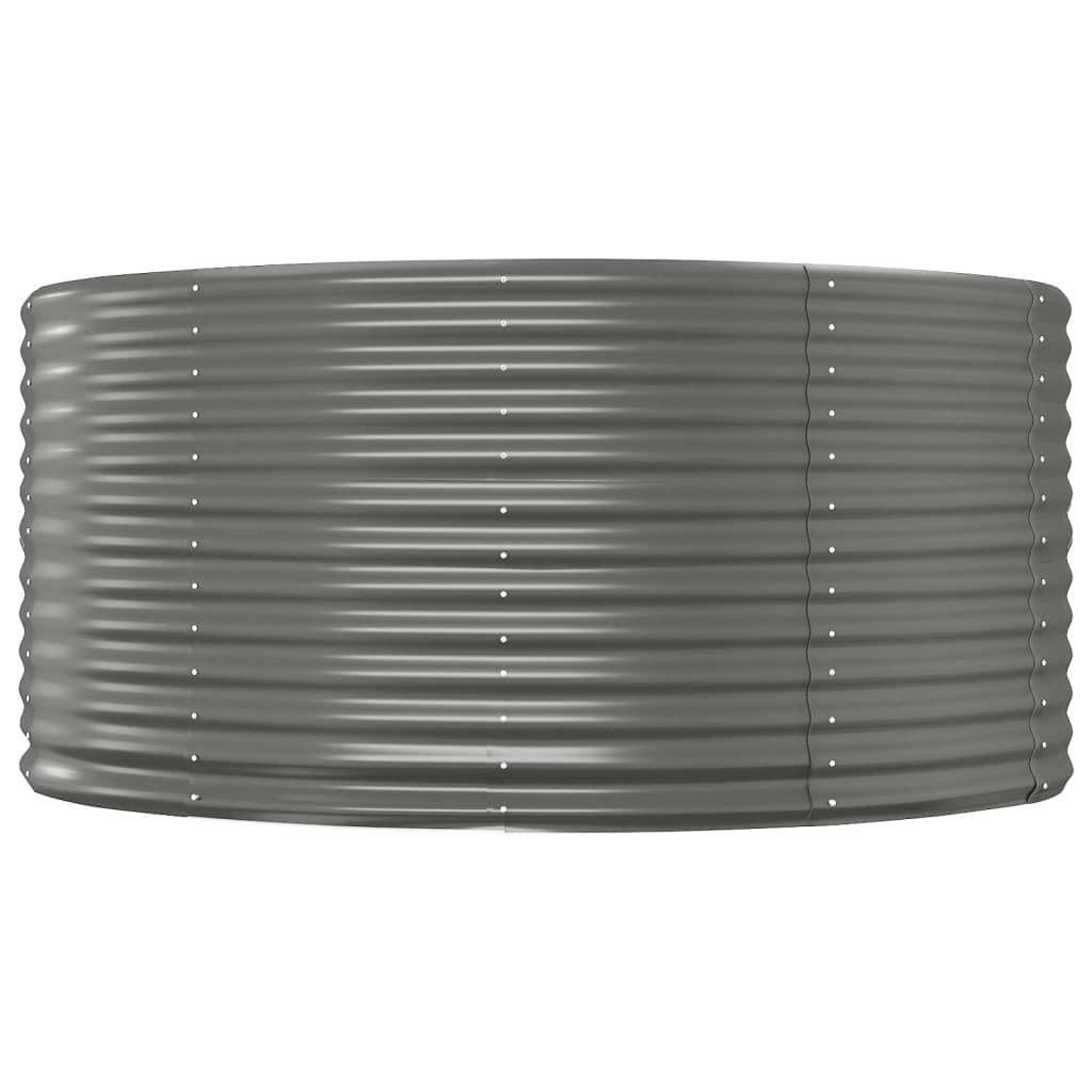 Garden Raised Bed Gray 55.1"x55.1"x26.8" Galvanized Steel - Image 3