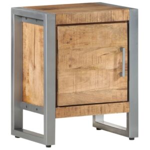 Bedside Cabinet 15.7″x11.8″x19.7″ Rough Mango Wood
