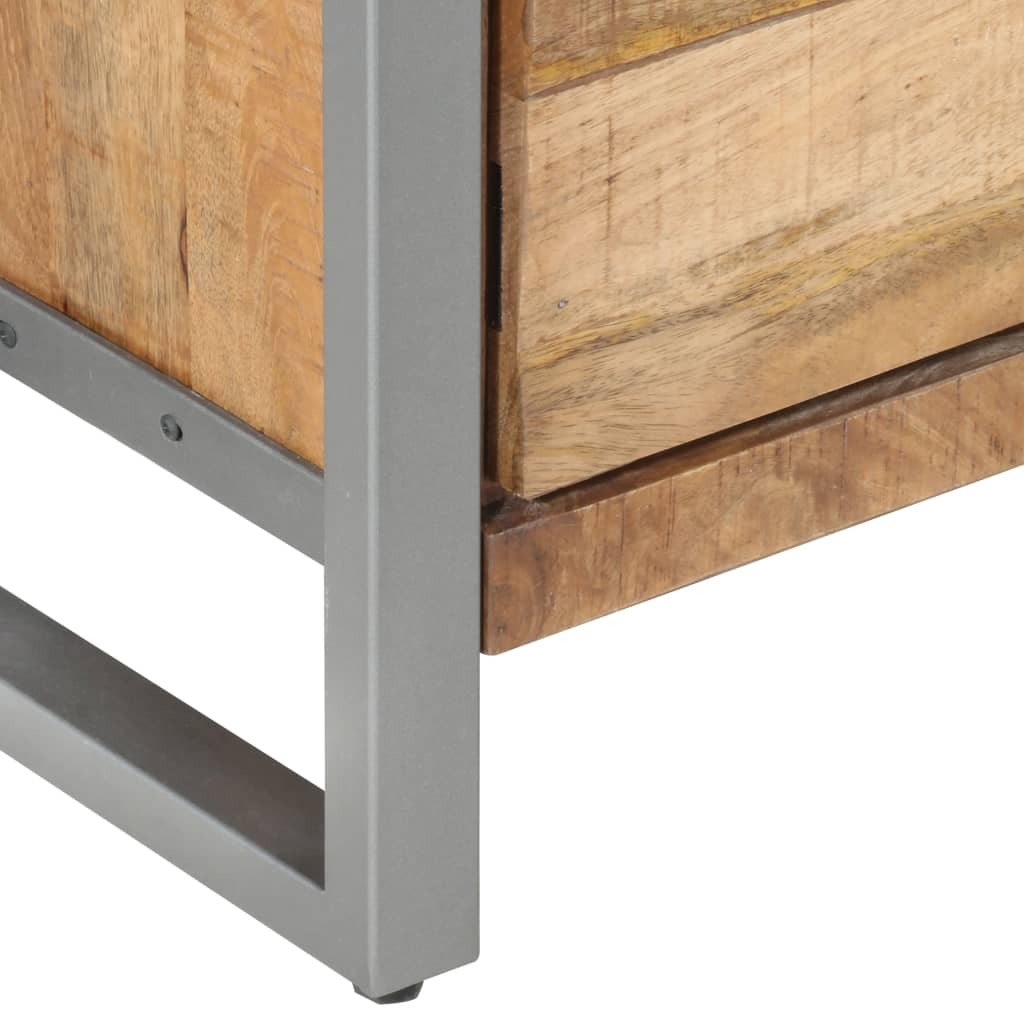 Bedside Cabinet 15.7"x11.8"x19.7" Rough Mango Wood - Image 6