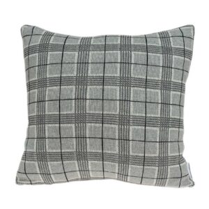 20″ X 7″ X 20″ Transitional Gray Accent Pillow Cover With Poly Insert