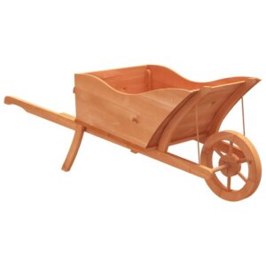 Wheelbarrow Planter 50.4″x17.9″x16.9″ Solid Wood Fir