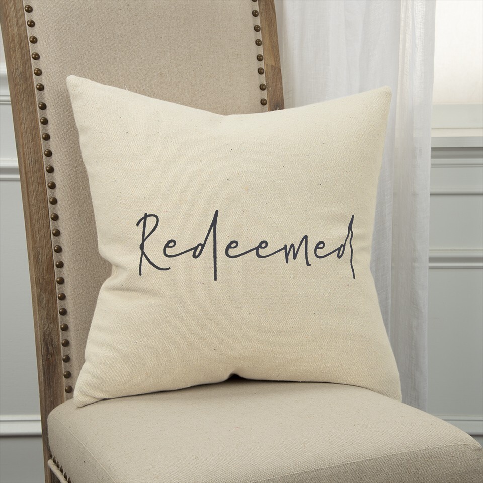 Black Taupe Canvas Redeemed Throw Pillow - Image 6