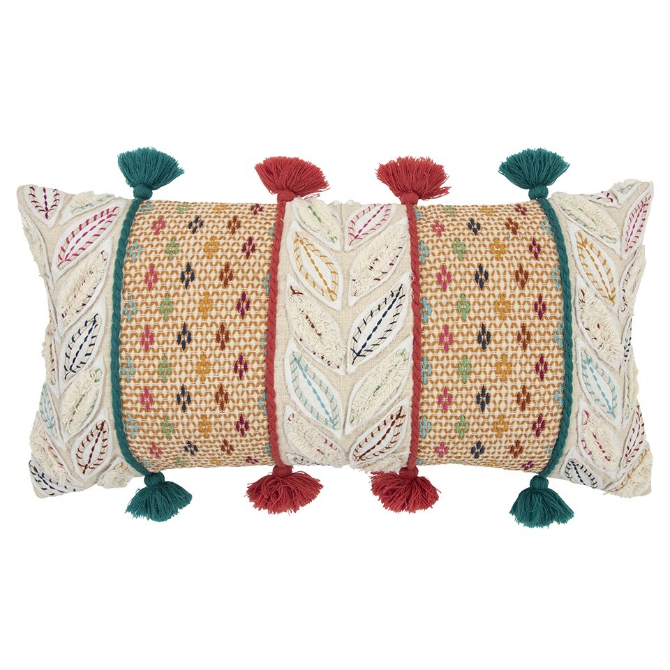 Multicolored Ornate Panel Lumbar Pillow - Image 2