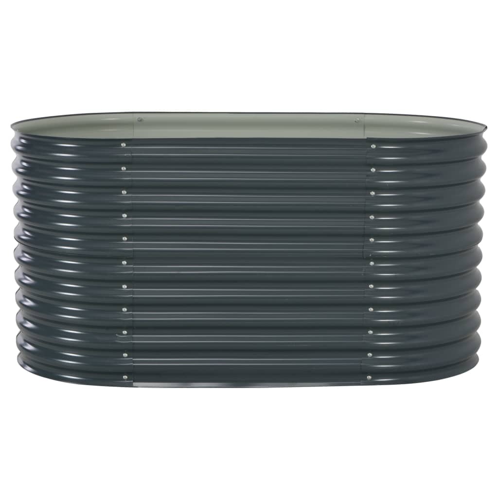 Garden Raised Bed 63"x31.5"x31.9" Galvanized Steel Gray - Image 2
