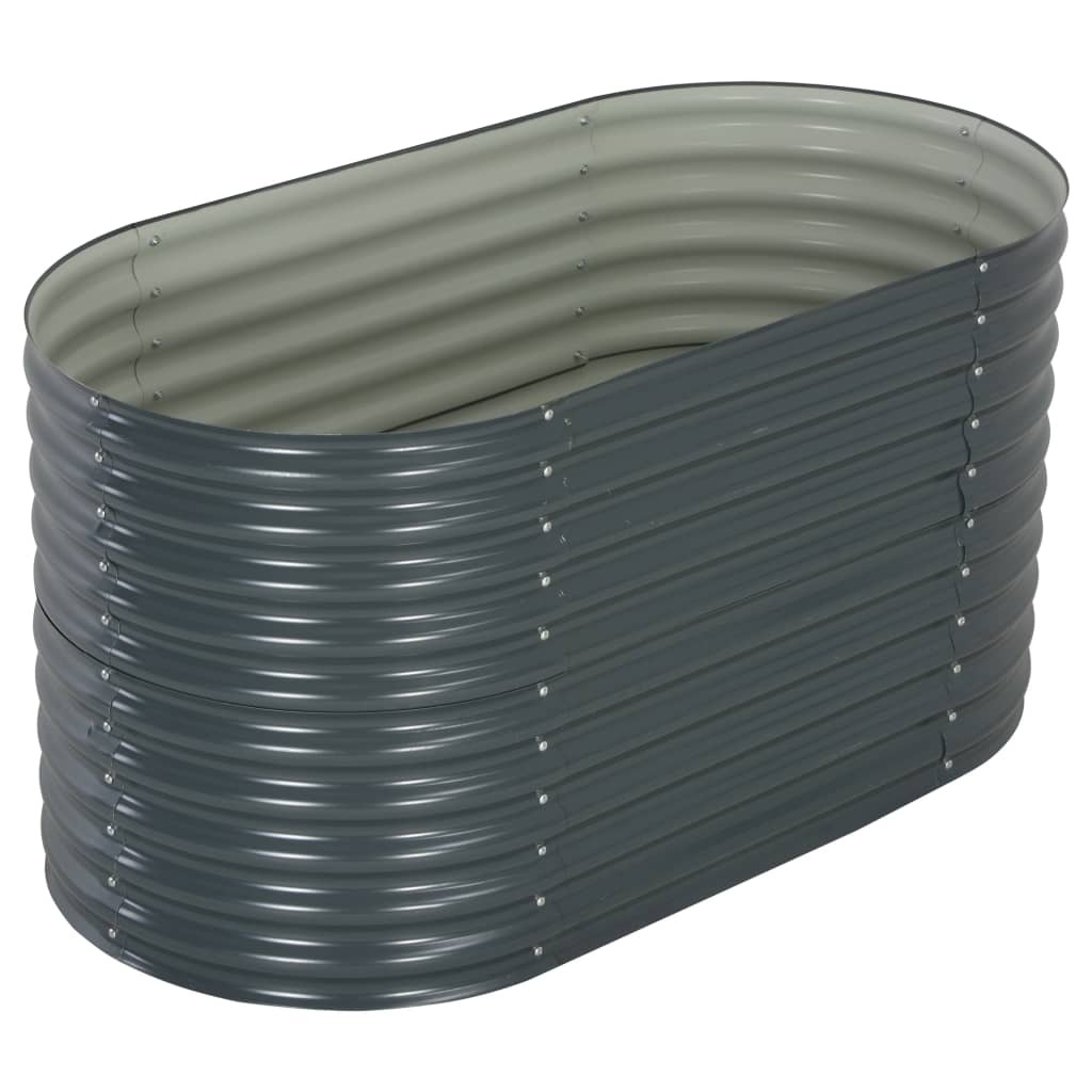 Garden Raised Bed 63"x31.5"x31.9" Galvanized Steel Gray - Image 3