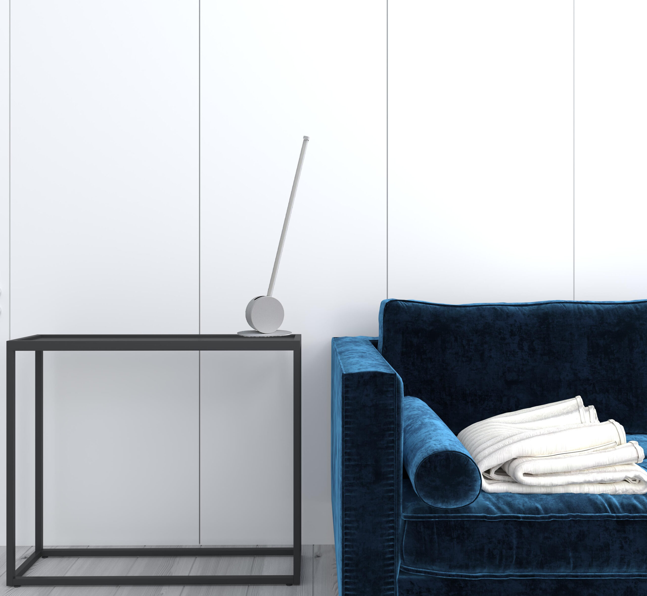 23" White Metal Leaning Stick LED Table Lamp - Image 7