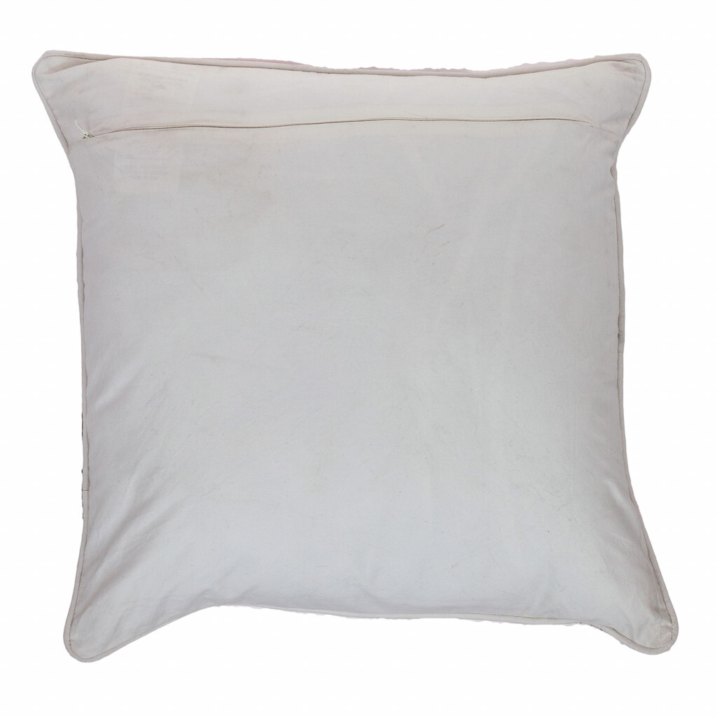 20" Black and Orange Cotton Throw Pillow With Embroidery - Image 3