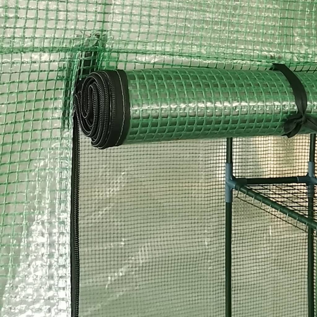 Greenhouse with Shelves Steel 89.4"x87.8 - Image 6