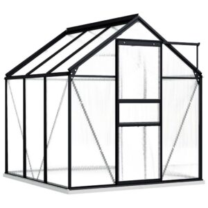 Greenhouse with Base Frame Anthracite Aluminum 38.9 ft