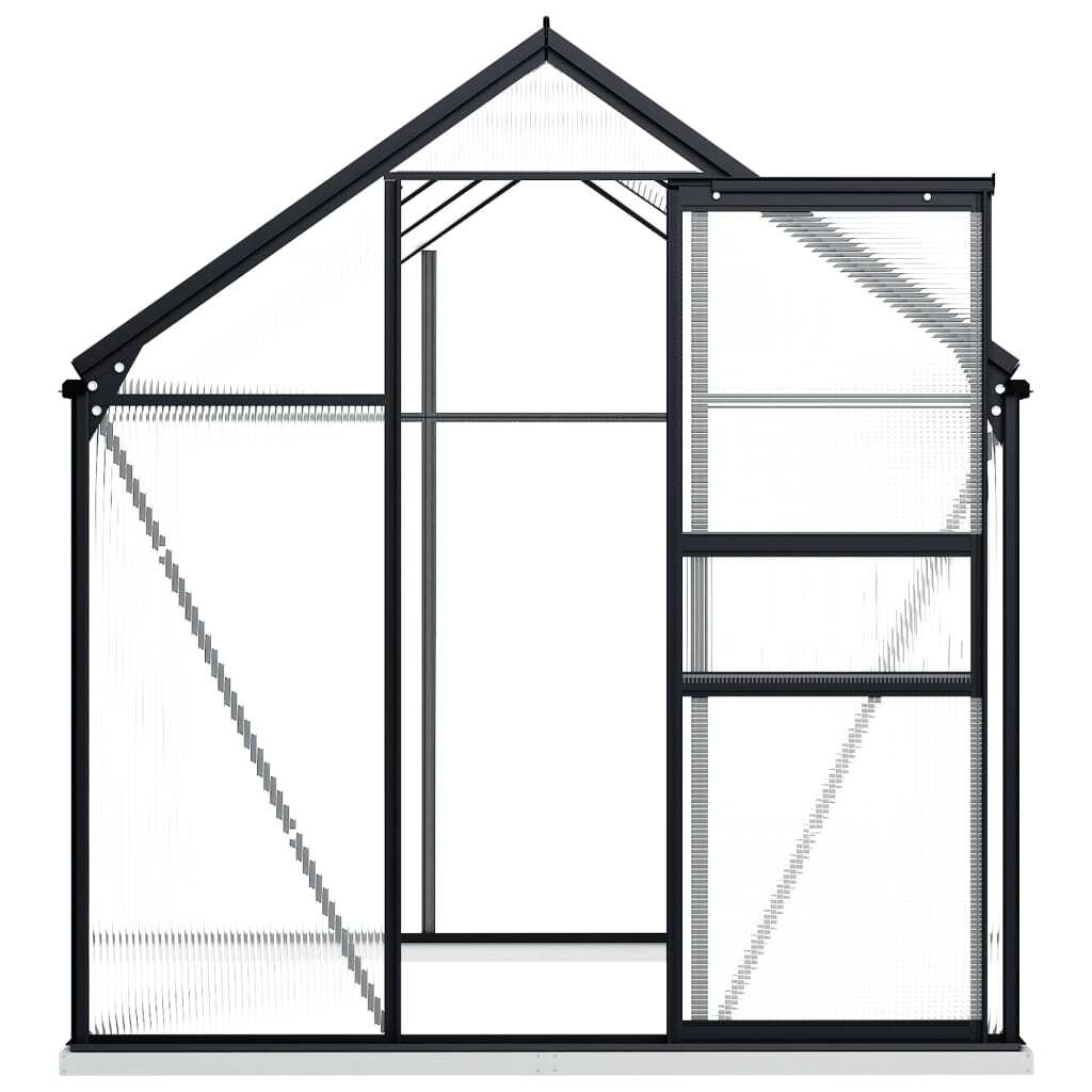 Greenhouse with Base Frame Anthracite Aluminum 38.9 ft - Image 4