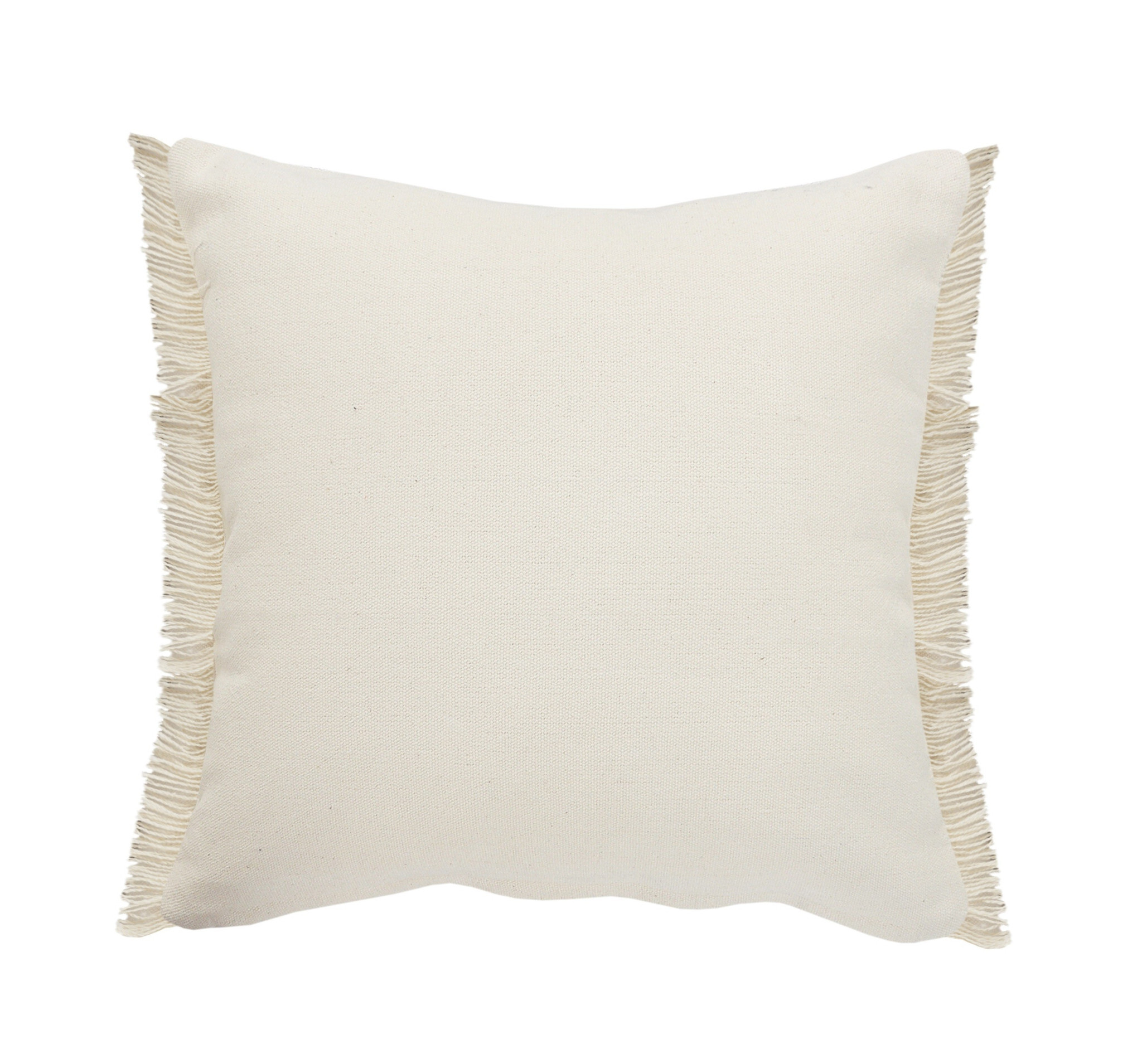 24" X 24" Denim Blue Tan And Taupe Jute Coastal Zippered Pillow - Image 6
