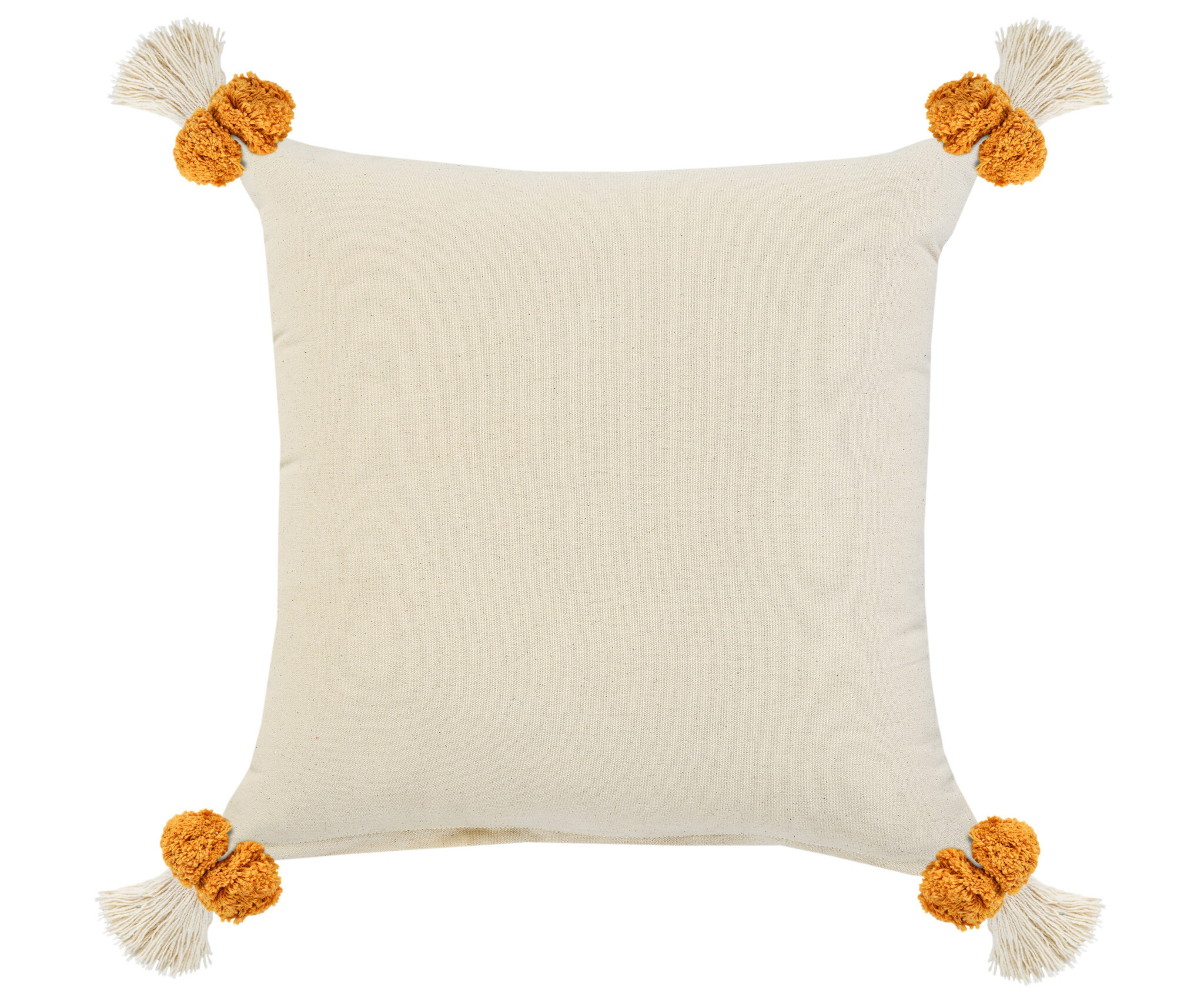 20" X 20" Yellow And Cream 100% Cotton Geometric Zippered Pillow - Image 6