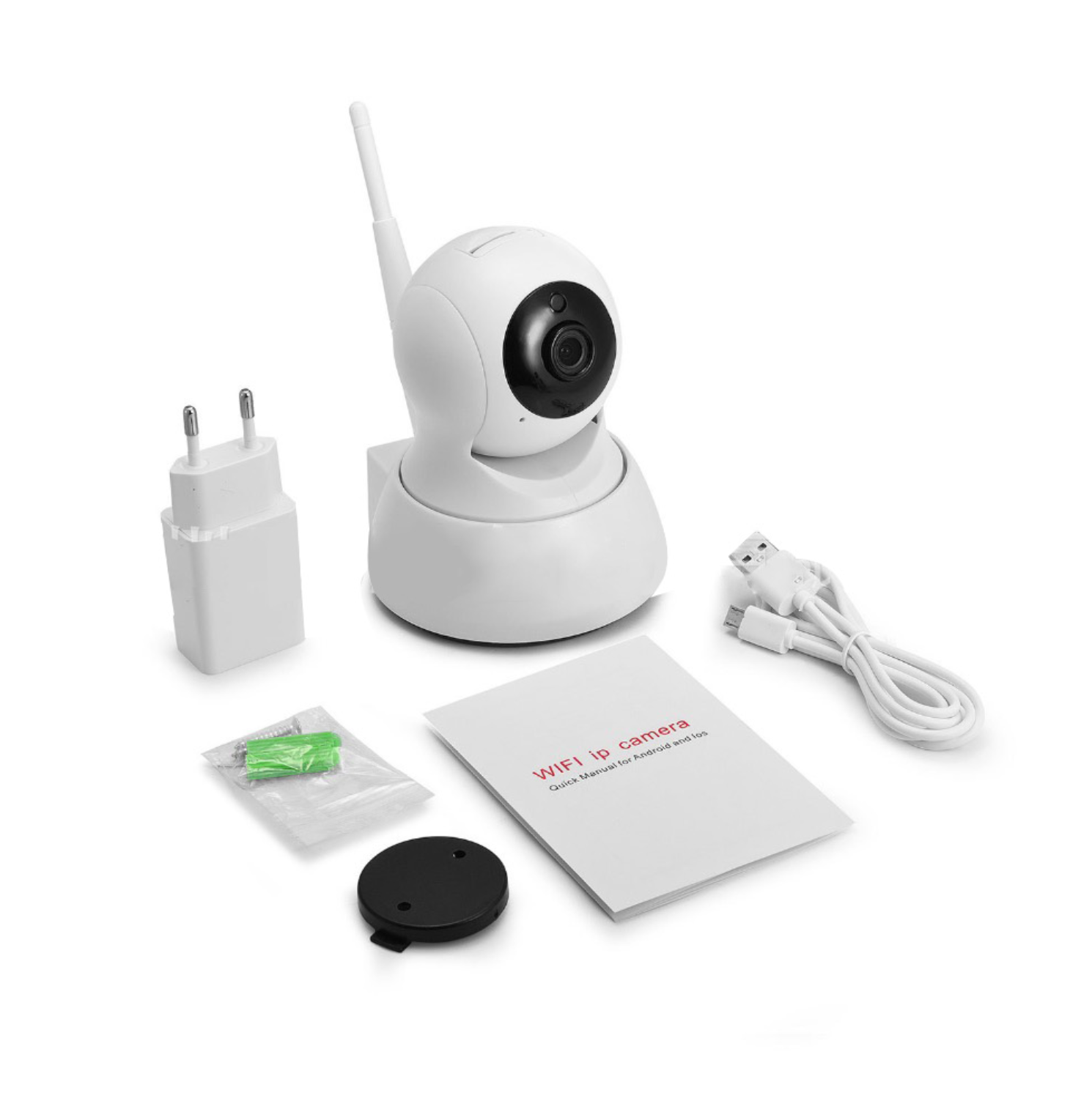 Model: EU, Style: 720P with 32G card - HD Night Vision Security WIFI Wireless Camera