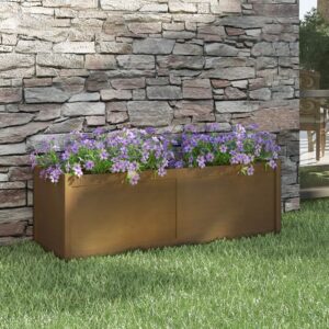 Garden Planter Honey Brown 59.1″x19.7″x19.7″ Solid Wood Pine