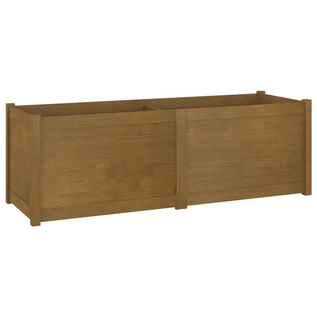 Garden Planter Honey Brown 59.1"x19.7"x19.7" Solid Wood Pine - Image 2