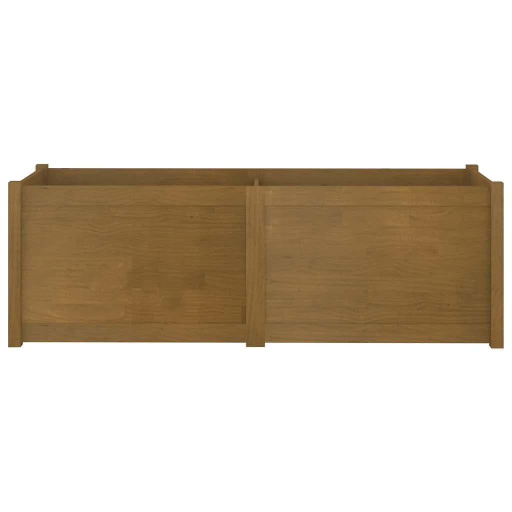 Garden Planter Honey Brown 59.1"x19.7"x19.7" Solid Wood Pine - Image 3