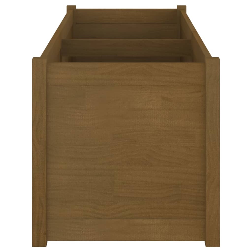 Garden Planter Honey Brown 59.1"x19.7"x19.7" Solid Wood Pine - Image 4