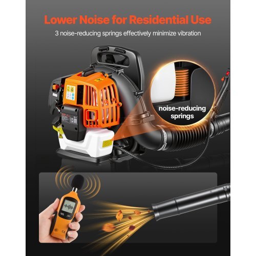Backpack Leaf Blower, 43CC 2-Stroke Engine Gas Powered Leaf Blower with 1.38L Fuel Tank, 447 CFM Air Volume, 150 MPH Air Speed, Ideal for Lawn Care, Leaves Cleaning, Yard Debris & Snow Removal - Image 4