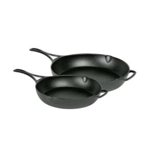 Black 2 Piece Lightweight Cast Iron Skillet Set –  Made in USA