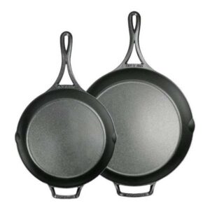 Black 2 Piece Lightweight Cast Iron Skillet Set –  Made in USA