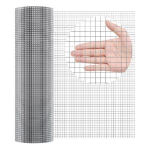 Hardware Cloth, 1/2 inch 36in x 100 ft 19 Gauge, Hot Dipped Galvanized Wire Mesh Roll, Chicken Wire Fencing, Wire Mesh for Rabbit Cages, Garden, Small Rodents