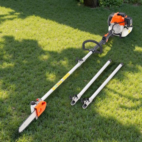 Gas Pole Saw, 43CC 2 Stroke Gas Powered Pole Saws with 10 in Cutting Bar, Cordless Tree Trimmer with Rotatable Head, 6.9 to 11.8 ft Extendable, Powerful Chainsaw for Tree Trimming Pruning - Image 7