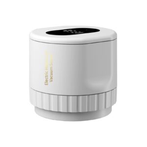 Glass Jar Vacuum Sealer Set Electric Jar Vacuum Sealer One-Touch Sealing Machine Portable Jar Vacuum Sealer White