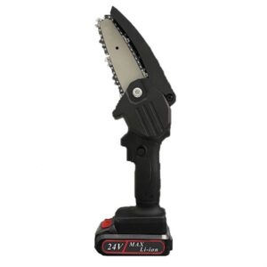 Mini Electric Chain Saw Woodworking Lithium Battery Chainsaw Wood Cutter Cordless Garden Rechargeable Tool Black U.S. plug