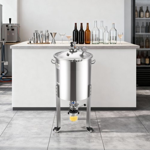 Pressure Fermenter 15 PSI, 16 Gal/60L All-in-One Stainless Steel Conical Secondary Fermentation Bucket, with Cooling Tube, Yeast Slurry Collection Bottle, for Wine, Beer Brewing Equipment - Image 7