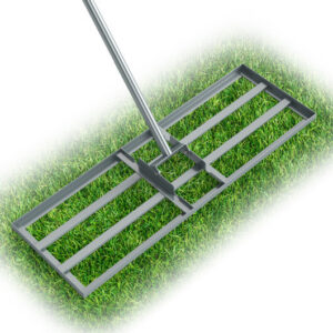 30 x 10 Inch Heavy Duty Lawn Level Tool with 69 Inch Handle-Silver – Color: Silver