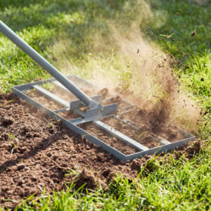 30 x 10 Inch Heavy Duty Lawn Level Tool with 69 Inch Handle-Silver – Color: Silver