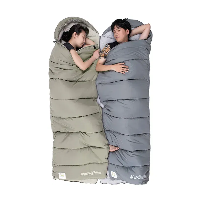 Color: Light Grey, Ships From: CHINA - Naturehike Sleeping Bag Lightweight Waterproof Sleeping Bag Outdoor Camping Sleeping Bag Ultralight Cotton Winter Sleeping Bag - Image 5